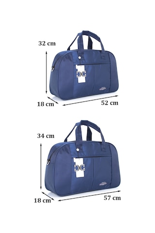 Case Club Orta Ve Büyük Boy Seyahat Ve Spor Çantası Omuz Askılı Lacivert