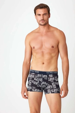 U.S. Polo Assn. Erkek Lacivert Baskılı Tekli Boxer Lacivert