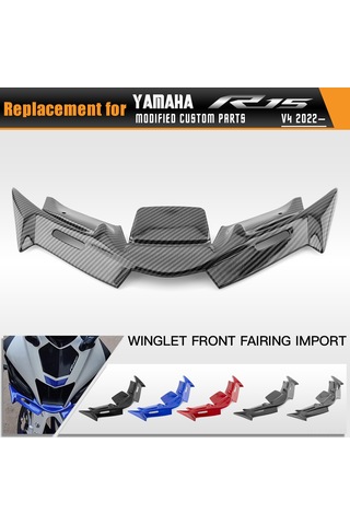 Vkemall Yamaha Yzf R15 V4.0 2022+ İçin Abs Motor Radyatör Kanatları - Mavi 400x170mm