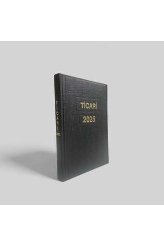17x24 Ticari Kasa Ajandası 2025 Yılı Günlük Ajanda Siyah