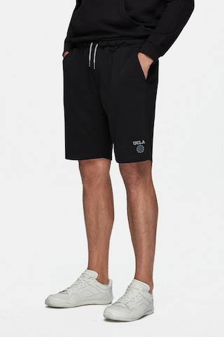 Ucla Randy Siyah Baskılı Baskılı Standard Fit Erkek Örme Şort Siyah