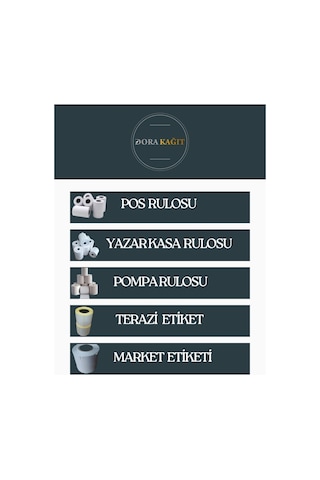 56x25 Termal Pos Rulosu 1 Paket-10'lu