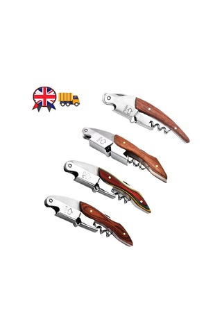 Soulader Profesyonel Manuel Şarap Açacağı - Paslanmaz Çelik Burgulu Sommelier Seti Siyah