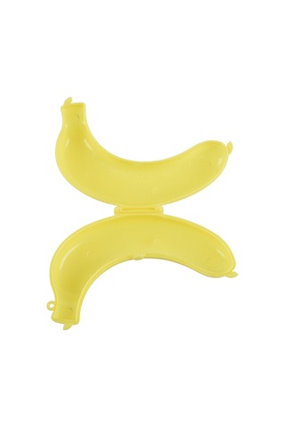 Leasetake Banana Case Öğle Yemeği Kutusu Koruyucu Kap Tutucu Taşıyıcı Depolama - Sarı Sarı