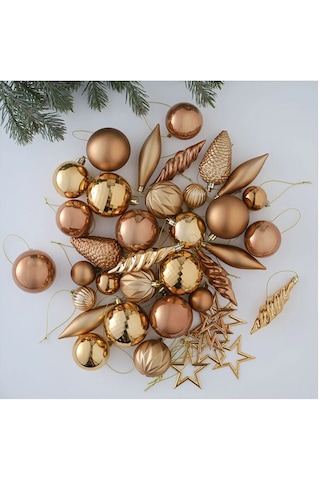 Yılbaşı Süsü 40'lı Karışık Süs Sampanya