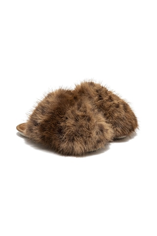 Twigy Leopard Peluş Kadın Ev Terliği Leopar 37/41