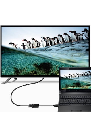 Hdmı To Vga Kablo Çevirici Dönüştürücü + Ses - Hdmi To Vga Kablo (551664582)