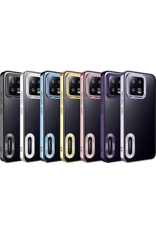 Zore Mi 13 Kılıf Kamera Korumalı Logo Gösteren Msra Omega Kapak - Gümüş Gümüş