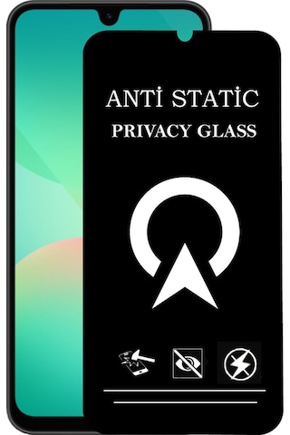 Samsung Galaxy A26 İle Uyumlu Tam Kaplayan Anti Statik Görünmez Safir Ekran Koruyucu Hayalet Cam
