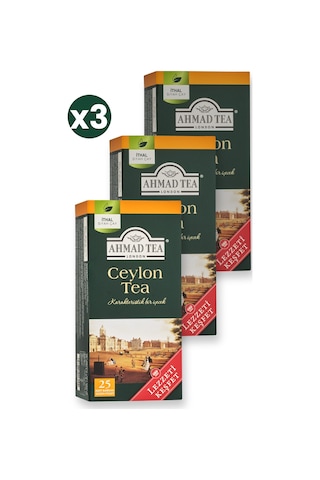 Ahmad Tea Ceylon Tea 25'li Bardak Poşet 3'li Ekonomik Paket Toplam 75 Bardak Poşet