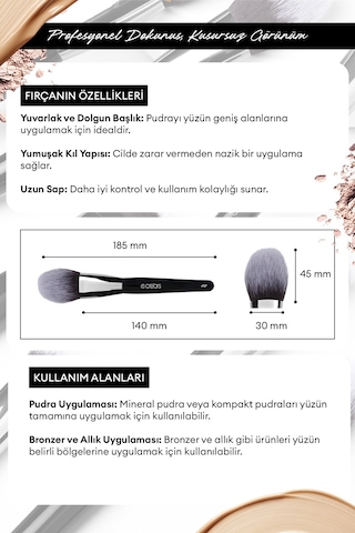 Konik Pudra Fırçası Cre'ars Powder Brush 107