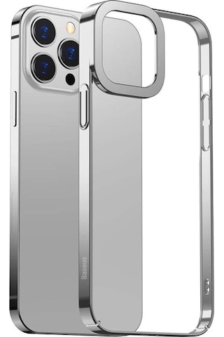 Baseus Glitter Apple iPhone Uyumlu - 13 Pro Kılıf Renkli Kenar Şeffaf Kılıf- 5775 Mavi