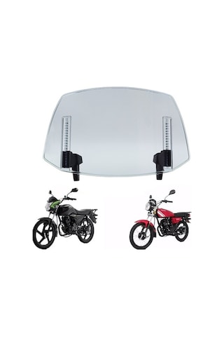 Pazly Motosiklet Ön Cam Uzatma Deflektörü Ayarlanabilir Lmk00163trbl Şeffaf Mavi