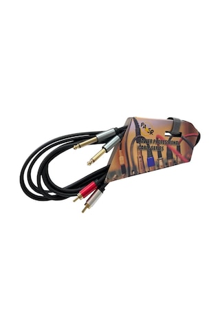 Pawer 2x 6.3mm - 2rca Metal Jaklı Kablo - 5metre