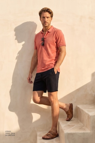 Ac&Co / Altınyıldız Classics 4A4820200047Ncbl Düğmeli Polo Yaka Cepsiz Slim Fit Erkek Tişört Narçiçeği - Beyaz