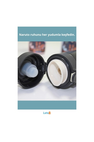 Naruto Temalı Paslanmaz Çelik Çift Katmanlı Isı Yalıtımlı Anime Baskılı Termos Çok Renkli