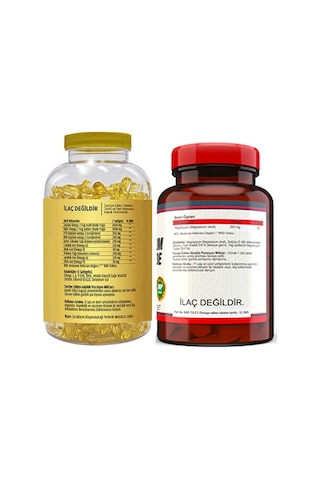 Flx Omega 3-6-9 Balık Yağı 180 Softgel & Nevfix Magnesium Oxide M