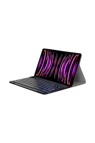 Apple Uyumlu iPad Pro 11 2022 M2 Bluetooth Klavyeli Standlı Kılıf - BKK4