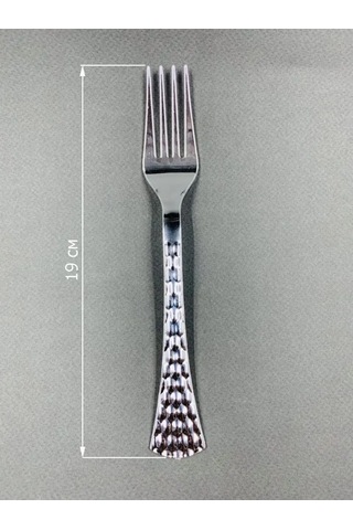 Bursa Pazari Tek Kullanımlık Plastik Çatallar Krom 18 Adet 136433004 Diğer