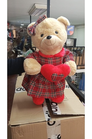 Halley Oyuncak Kıyafetli Peluş Ayı Uyku Arkadaşım 55 Cm Pelüş Çok Renkli