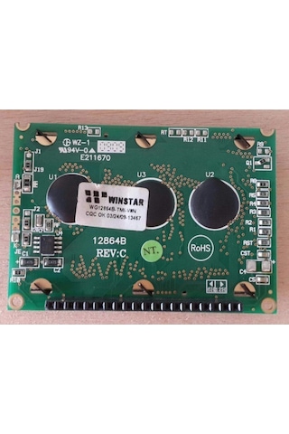 Winstar 2.4 Inch Wg12864b-tmı-v N Mavi Glcd Modül 5v 128x64 Pixel Grafik Lcd Display Ekran Gösterge