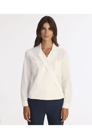 Yargıcı Regular Kırlangıç Yaka Uzun Kol Bluz 25kkbl6008x 002 Beyaz