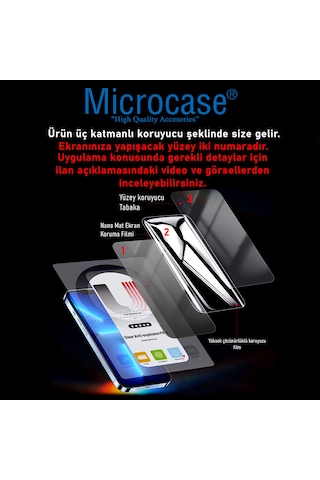 Microcase Vivo V70 Fe 5g İle Uyumlu Tpu Nano Mat Ekran Koruma Filmi Ekm107