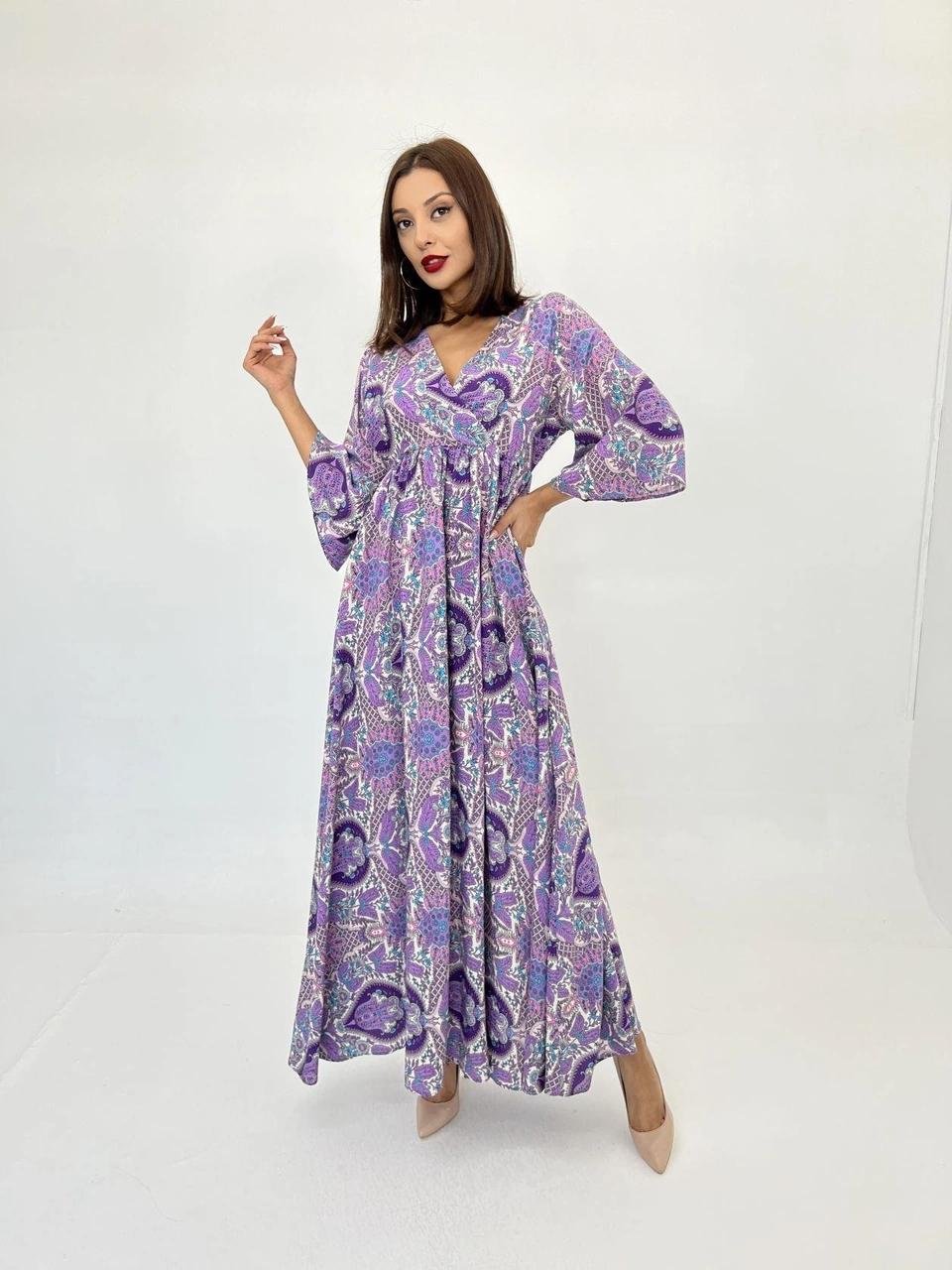 De'charme 7035 Elbise-mor