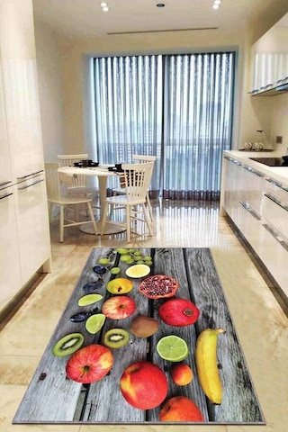 Renkli Kaymaz Taban Yıkanabilir Meyveli Mutfak Halısı Ar1045n11 Çok Renkli