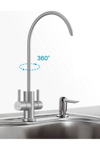 Çift yollu SUS304 İnox Paslanmaz çelik su arıtma musluğu