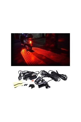 Yingfu Sunttek Araba Motosiklet Melek Kanadı Led Lamba Işıkları Yol Tamir Kırmızı Set Kırmızı