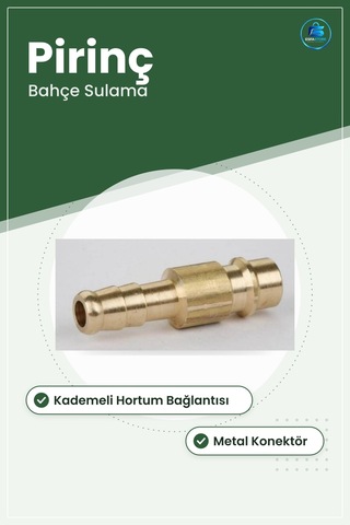 Pirinç Hortum Ucu Bahçe Sulama Bağlantı Parçası Su Hattı İçin Met 1