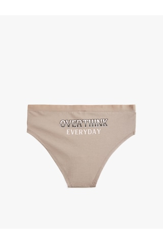 Koton Pamuklu Rahat Kalıp Basic Yüksek Bel Hipster Külot Bej 6wlk30115mk Ekru