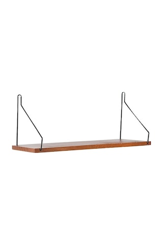 Ulzyvf Ahşap Ve Metal Duvara Monte Raf - Çok Amaçlı Dekoratif Depolama Ünitesi Kahverengi Kahverengi