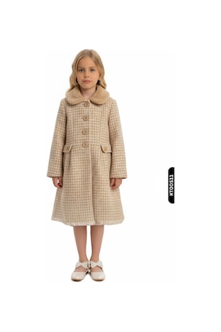 Xo Kids Kız Çocuk Kaban 4-8 Yaş 1052 Bej