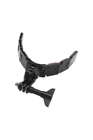 Padalink Motosiklet Kaskı Çene Tutucu, 3 Bölümden Ayrılabilir, 360 Derece Dönebilen, İki Yönlü Yapışkanlı Spor Kamera Tutucu Aksesuarı