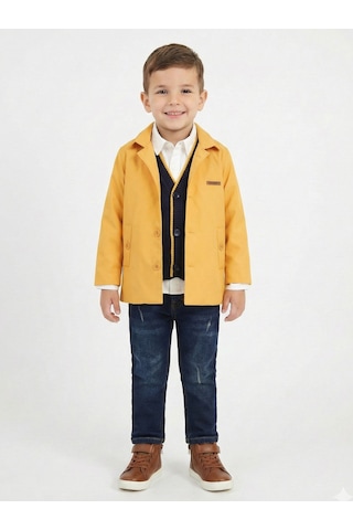 Xo Kids Erkek Çocuk 4lü Alt Üst Takım 2-5 Yaş 12201 Sarı