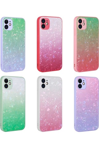 Apple Uyumlu iPhone 11 Renk Geçişli Mermer Desenli Sert Silikon Zore Granit Kapak
