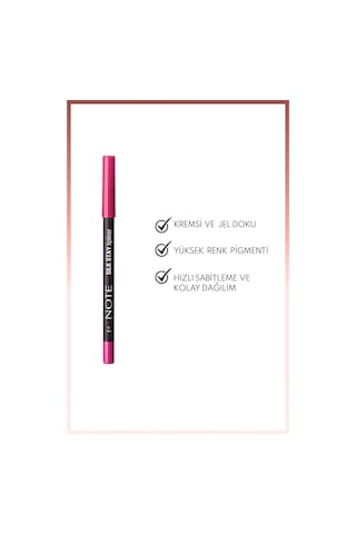 Note Cosmetics Silk Stay Lipliner Suya Dayanıklı İpeksi Dudak Kalemi - 06 Pink - Pembe