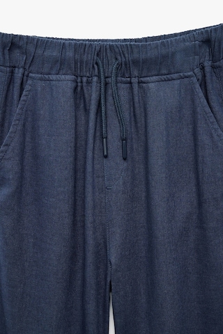 Koton Çocuk Keten Ve Viskon Karışımlı Beli Bağcıklı Basic Pantolon Lacivert