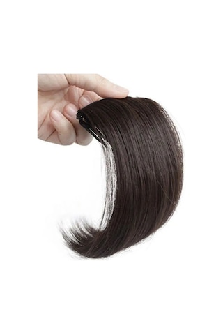 Hangfox Kadınlar İçin Doğal Materyal Kısa Saçlı Saç Takımı, Ön Bölge Saç Eklentisi, Kıvırcık Saç Stili, Hafif Kahve Rengi, Saç Hacmi Artırıcı, Tıraşsız, Taraklı