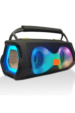 Jedel Sa-217 Taşınabilir Bluetooth Hoparlör, Rgb Led Işıklı, Kablosuz, Boombox Tasarım Ses Bombası