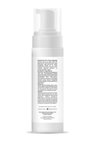 İdea Derma Salisilik Asit Yüz Yıkama Köpüğü 200 ML