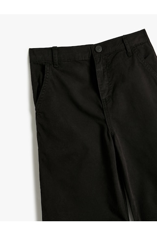 Koton Cepli Standart Bel Paraşüt Jogger Pantolon Siyah 5wkg40010ad Siyah