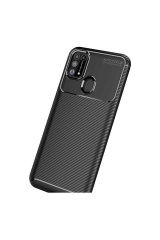 Samsung Uyumlu Galaxy M31 Kılıf Zore Negro Silikon Kapak-Siyah