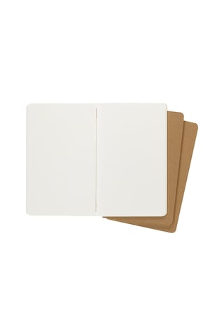 Moleskine Çizgisiz Cahier Not Defteri 3 Lü Set L Boy Kraft Kahve