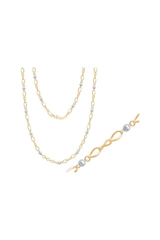 Tektaş - Sarı Beyaz Altın 14 Ayar Trend Zincir N11.46062