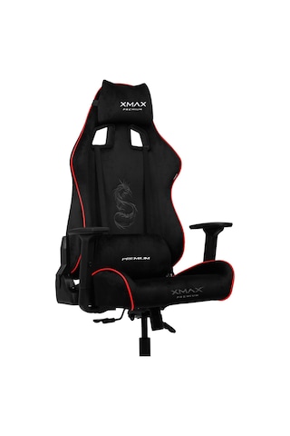 Rio Pus Balerion Terletmez Kadife Kumaş Siyah Gaming Oyuncu Koltuğu -7 Siyah