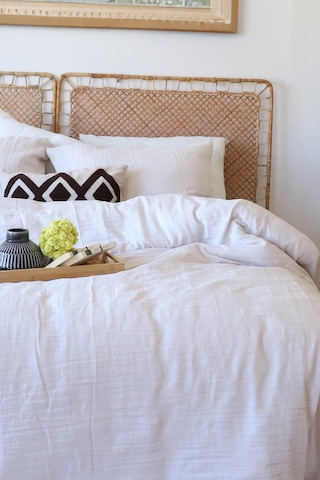 Çift Kişilik 2 Kat Müslin Nevresim Takımı, % 100 Pamuk Ekru