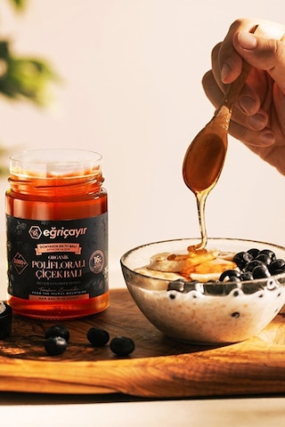 Eğriçayır Organik Polifloralı Çok Çiçekli Bal 3 x 450 G
